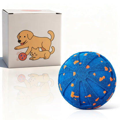 Interactive Rechargeable Dog Ball – Smart Rolling & Dental Chew Toy