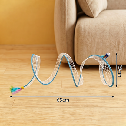 S-Shaped Cat Tunnel Toy – Interactive Foldable Play Tunnel