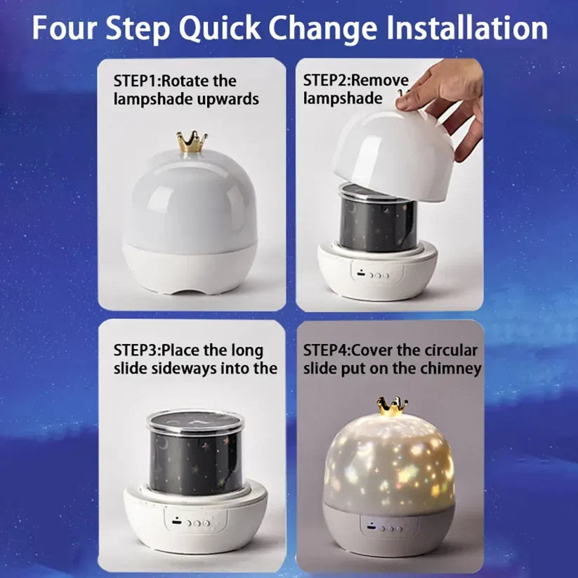 2-in-1 children's night light and projector