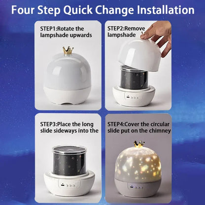 2-in-1 children's night light and projector