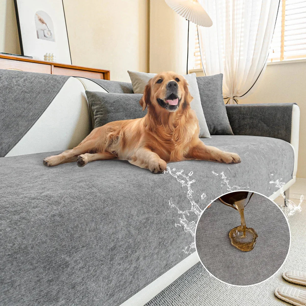 Stylish and Sustainable Anti-Scratch Couch Cover – ComfortShield