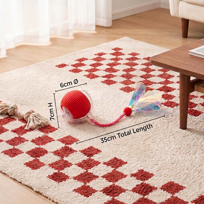 Upgraded Smart Rolling Dog Ball – Durable Interactive Toy with Mesh Tail