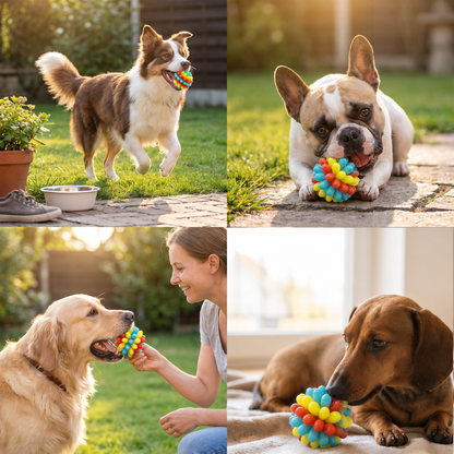Colourful Bumpy Dog Chew Ball