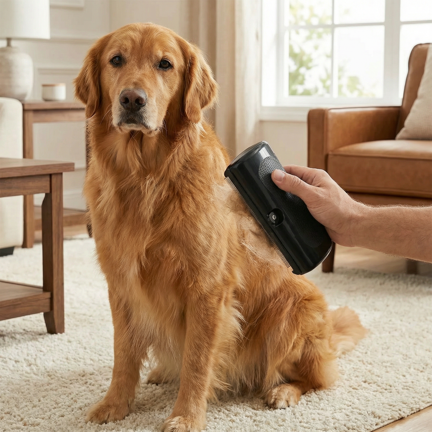 Professional Deshedding Brush for Pets – Effective Undercoat Remover with Ergonomic Handle