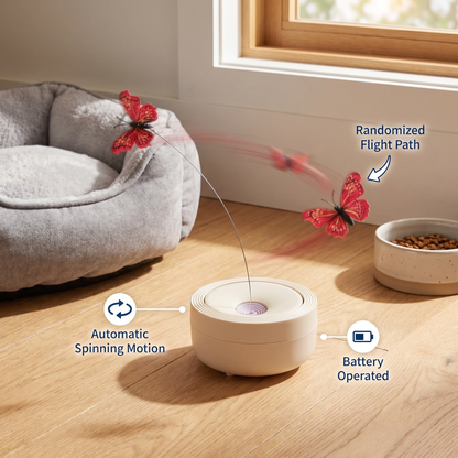 Interactive Butterfly Spinner Cat Toy