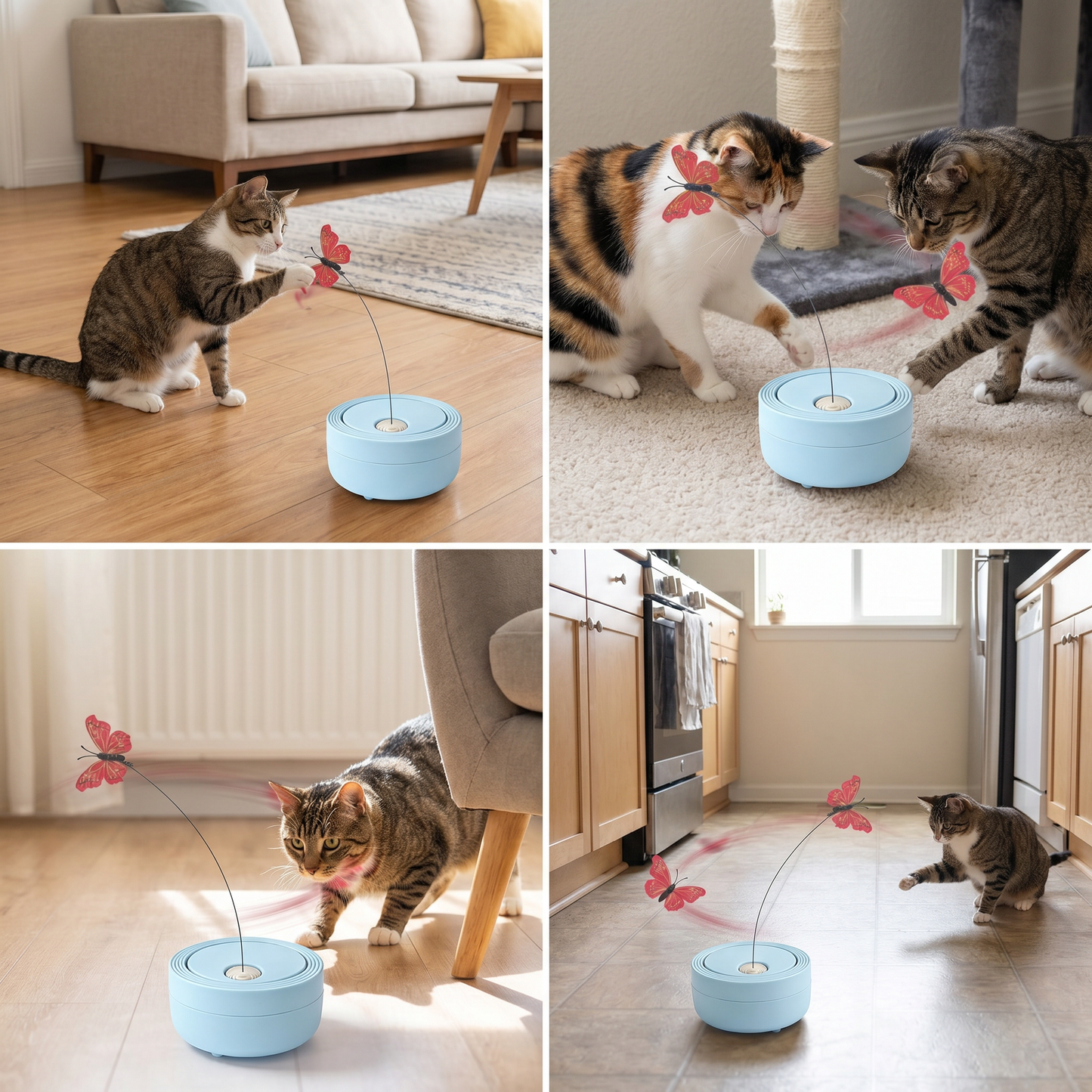 Interactive Butterfly Spinner Cat Toy