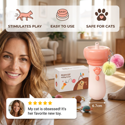 Interactive Pom-Pom Launcher Tod for Cats