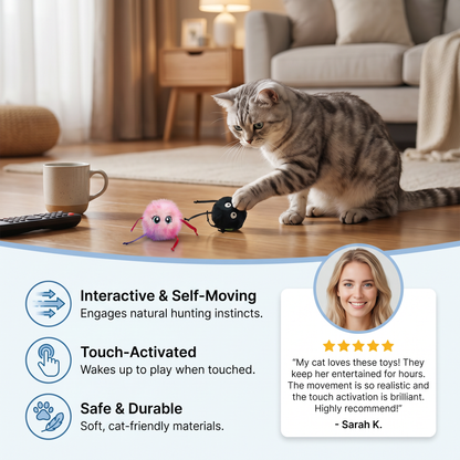 Cute Interactive Rolling Plush Cat toy