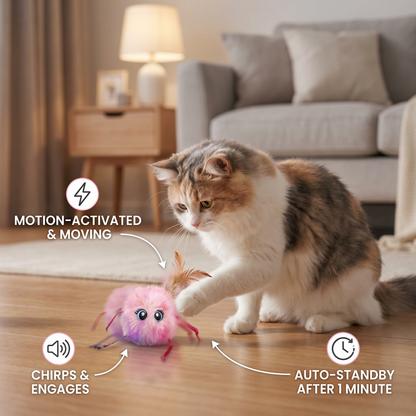 Cute Interactive Rolling Plush Cat toy