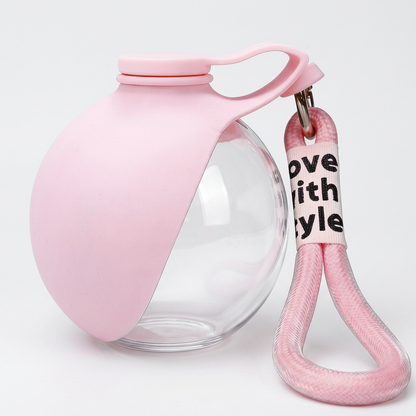 Sphere 2-in-1 Dog Water Bottle with Silicone Bowl – Leakproof Travel Bottle