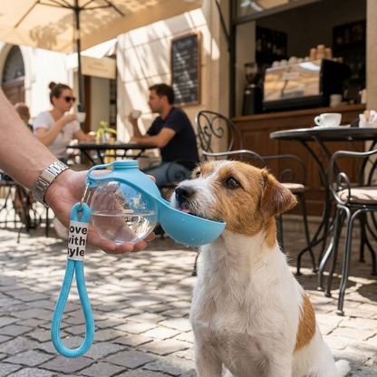 Sphere 2-in-1 Dog Water Bottle with Silicone Bowl – Leakproof Travel Bottle