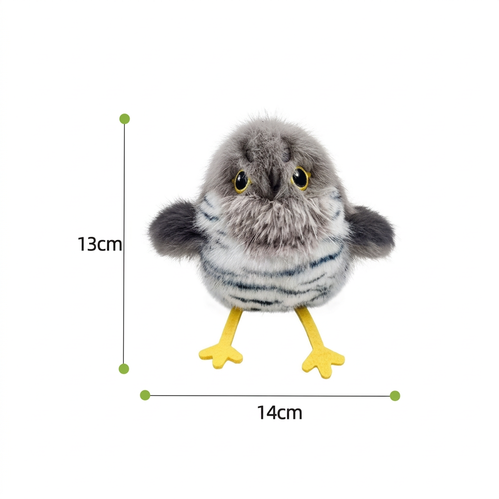 Fluttering and chirping bird cat toy