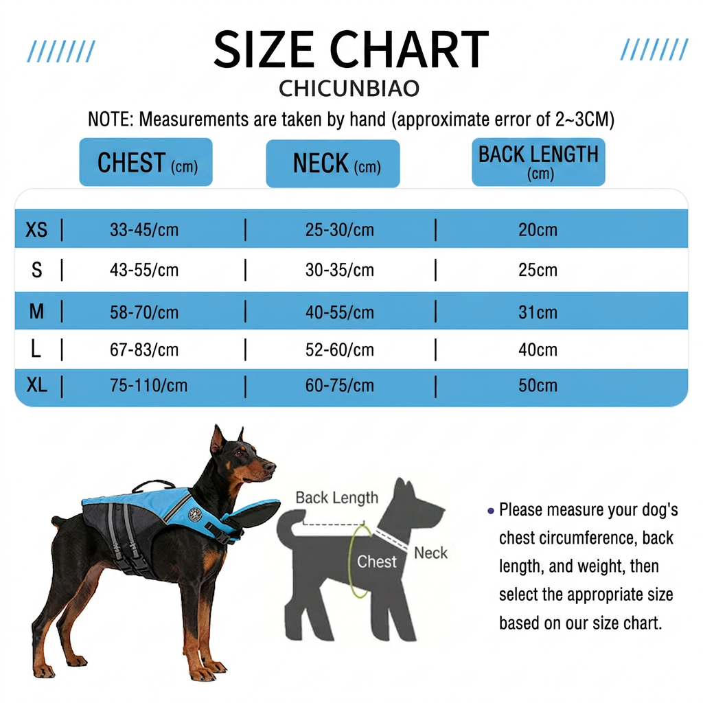 Dog Safety Swim Vest with Rescue Handle