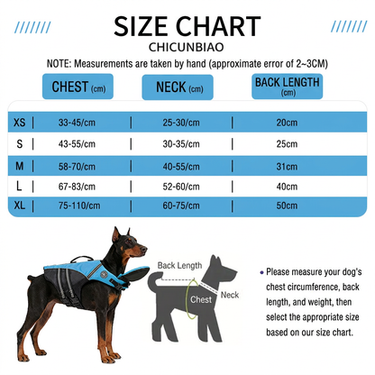 Dog Safety Swim Vest with Rescue Handle