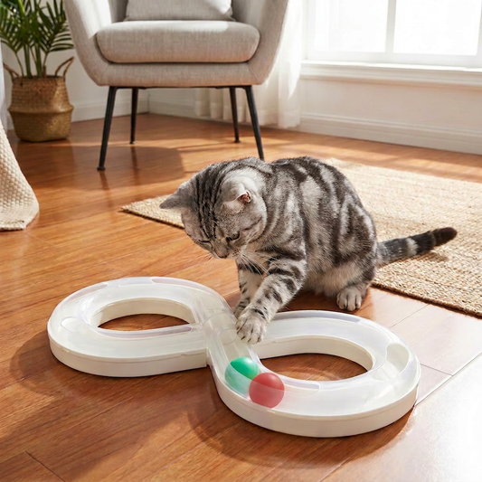 Interactive Cat Track Ball Toy