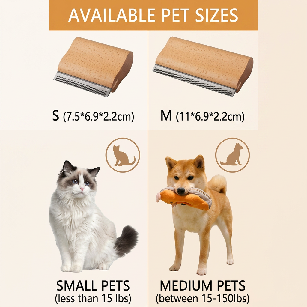 2-in-1 Pet Grooming & Hair Removal Comb for Fur, Furniture & Fabrics