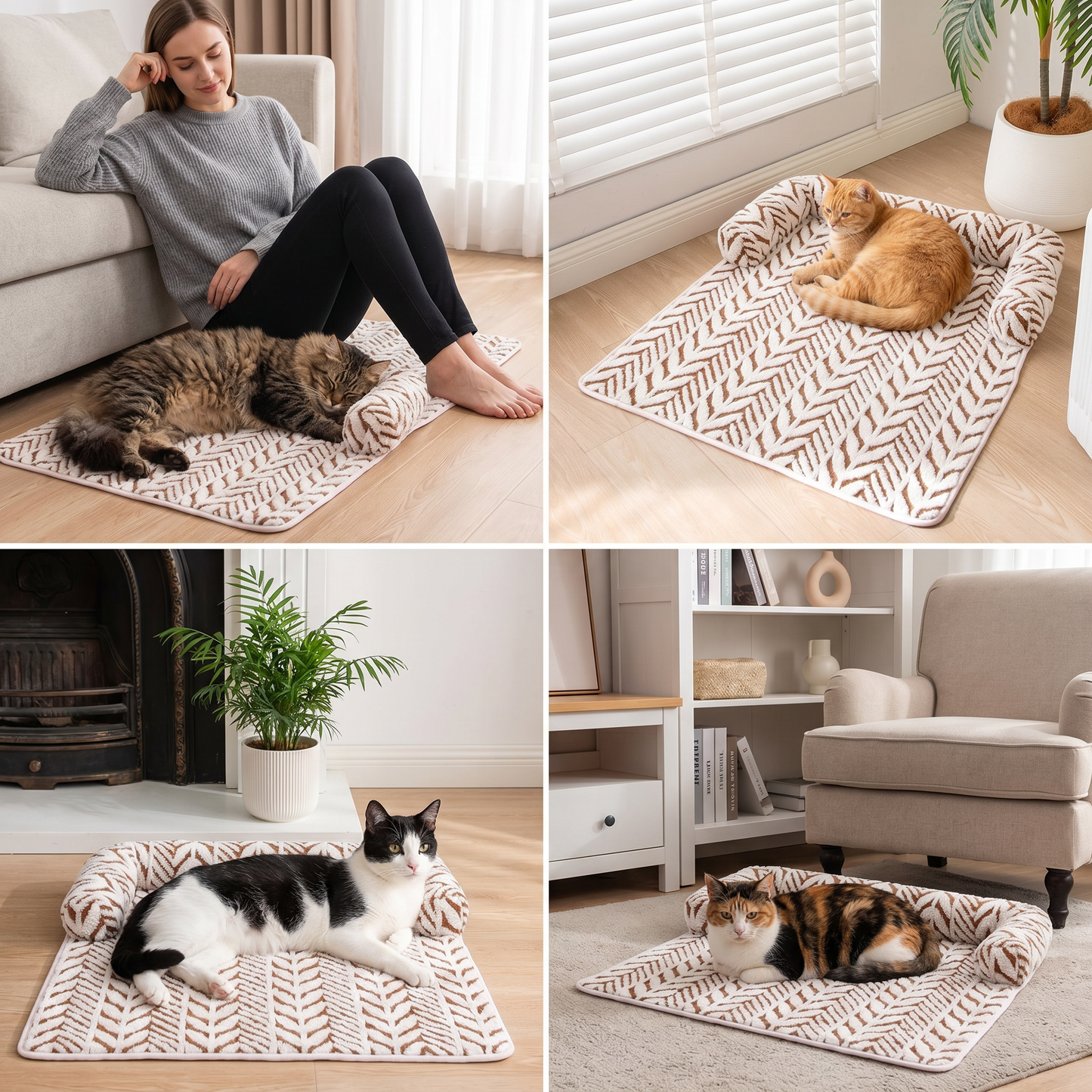 Ultra-Soft orthopedic Non-Slip Cat Bed Mat