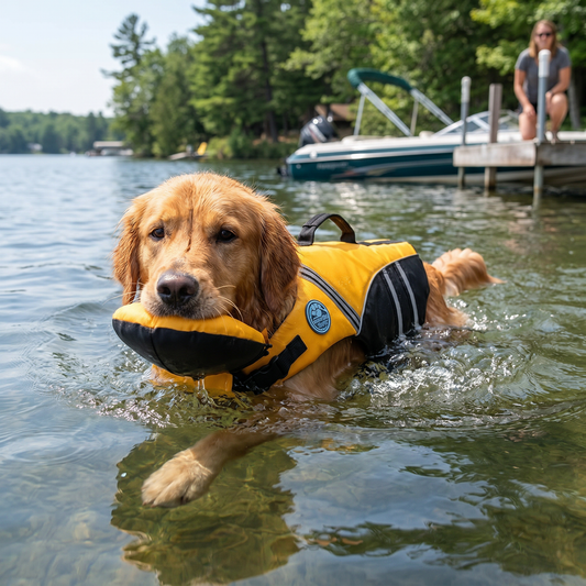 Dog Safety Swim Vest with Rescue Handle
