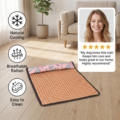 Breathable Rattan Dog Cooling Mat