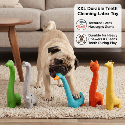 XXL Durable Teeth Cleaning Latex Dog Toy