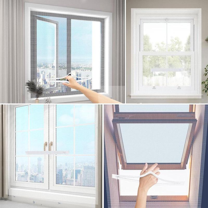⏳ Limited-time Special Price:£ 7.99！！ ✨FlyFree™ 3-Second Fit Window Mesh 🌬️ Ultra-fine 1.0mm mesh 🦟 Blocks virtually all bugs ✅ Breathable & invisible 🏡 Trusted by thousands of UK homes for a bug-free summer!