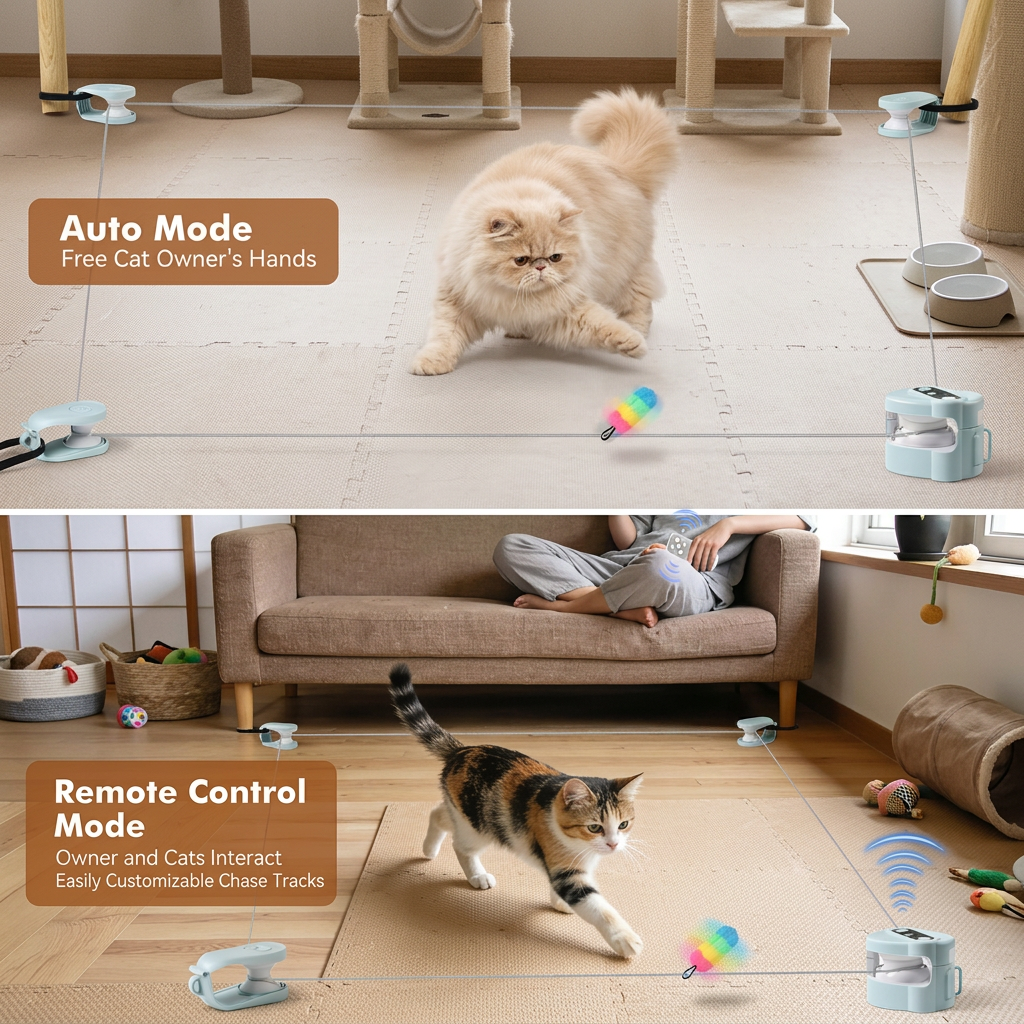 Automatic Cat Chasing Track Toy