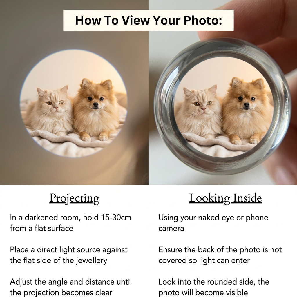Personalized Pet Photo Projection Keepsake Bracelet