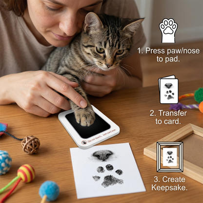 Pet Paw & Nose Print Kit – DIY Keepsake for Cat