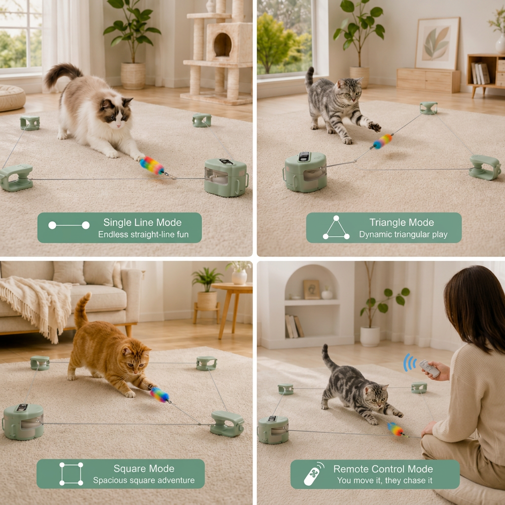 Automatic Cat Chasing Track Toy