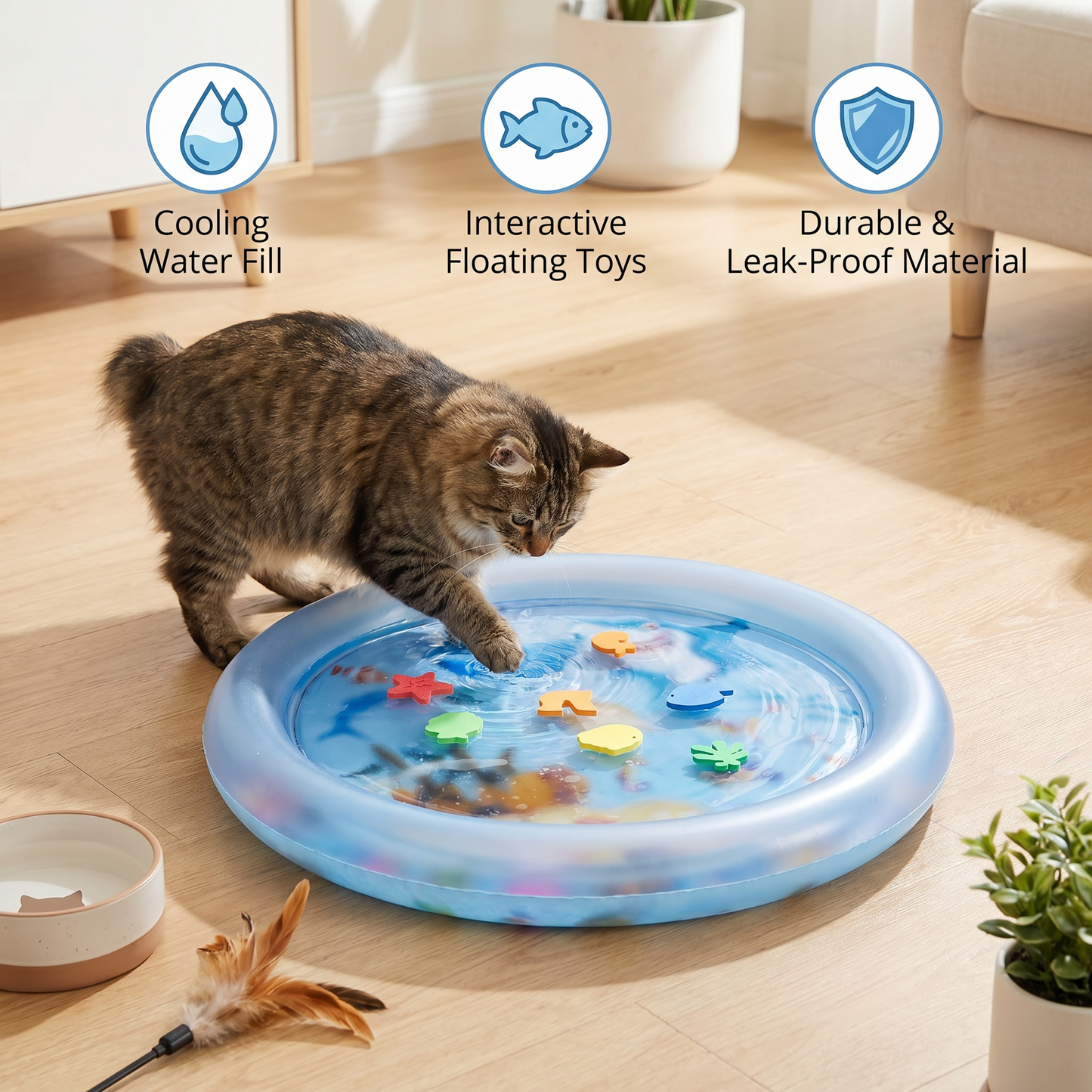Interactive Cooling Waterbed for Cats 2.0
