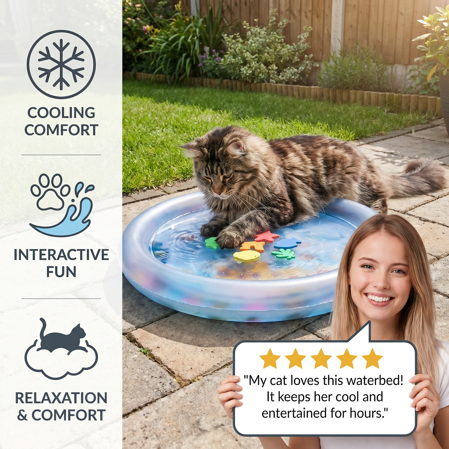 Interactive Cooling Waterbed for Cats 2.0