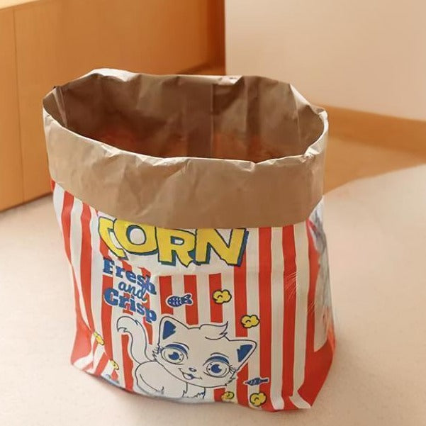 Cat Sleep & Play Cardboard Popcorn Bag