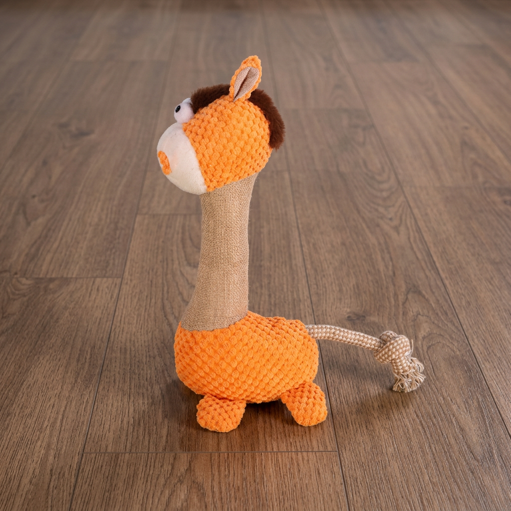 Durable Cotton Rope Teeth Cleaning Plush Dog Toy with Squeaker