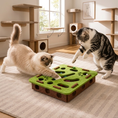 Interactive Cat Puzzle Felt Box Toy
