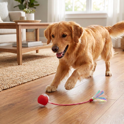 Upgraded Smart Rolling Dog Ball – Durable Interactive Toy with Mesh Tail