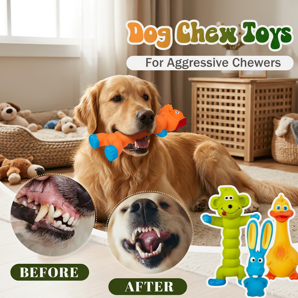 Durable Natural Latex Teeth Cleaning Dog Chew Toy