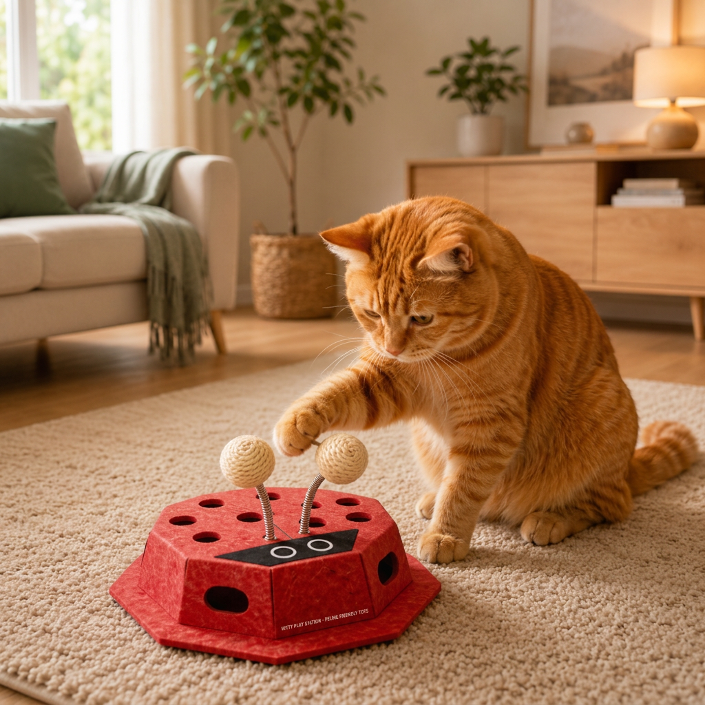 3in1 Interactive Ladybug Cat Puzzle Toy