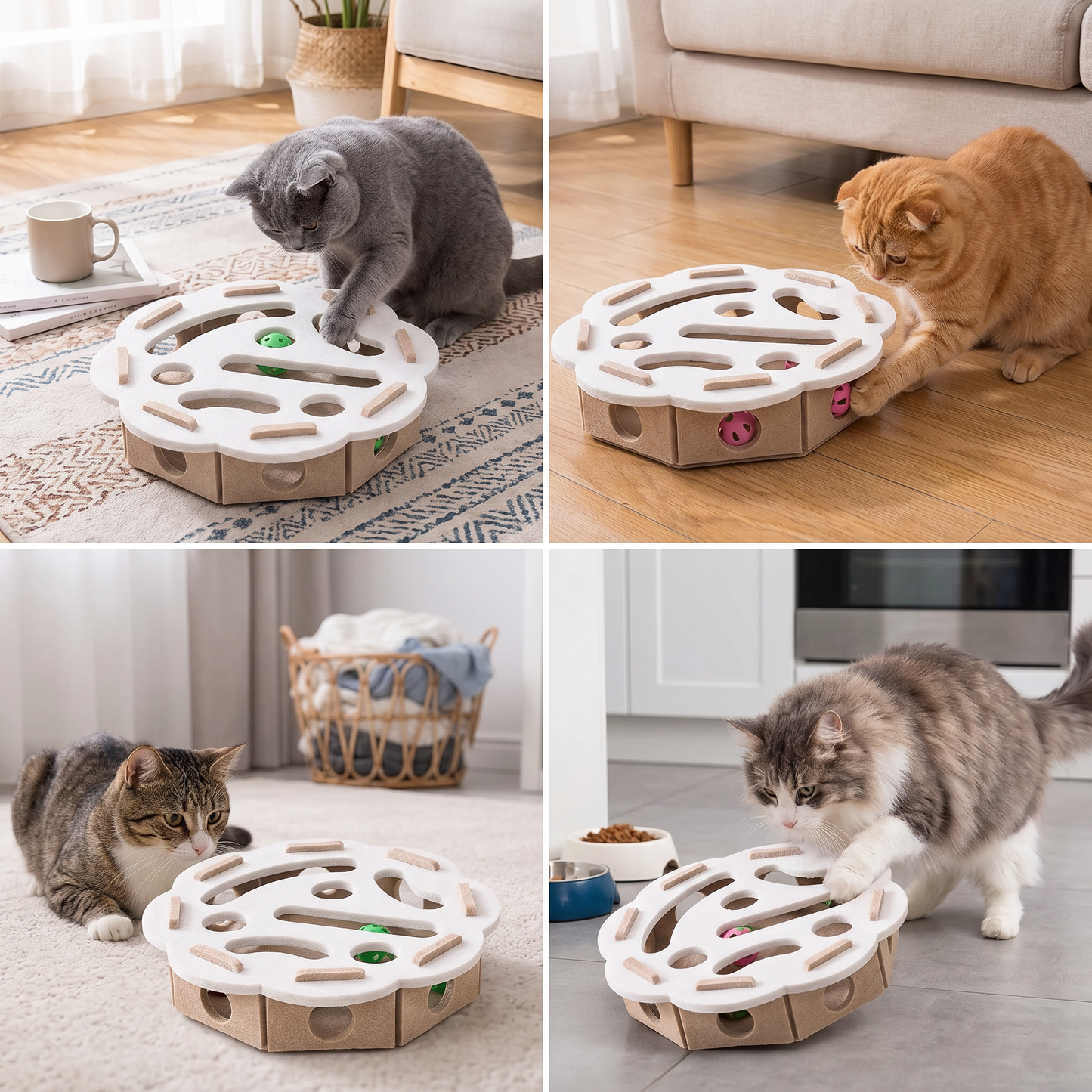 Interactive Cat Puzzle Felt Box Toy