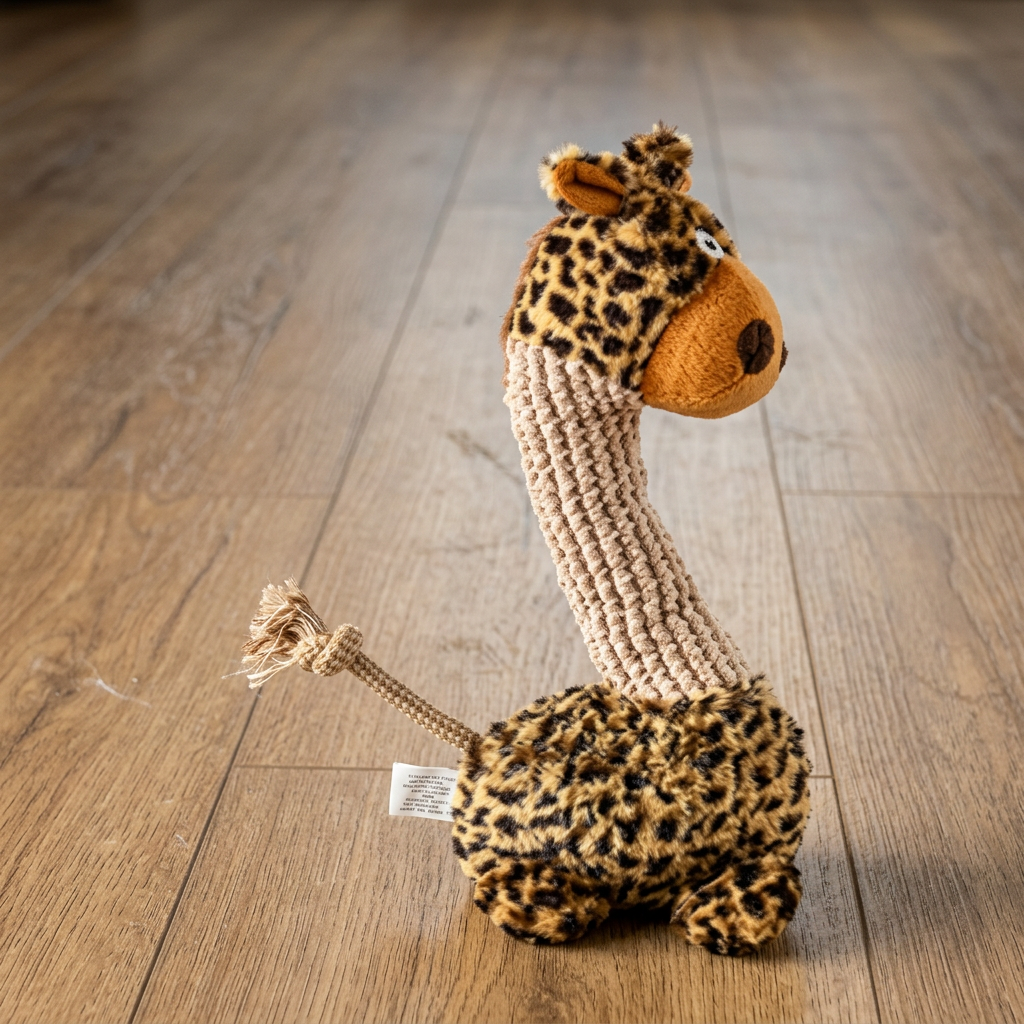 Durable Cotton Rope Teeth Cleaning Plush Dog Toy with Squeaker