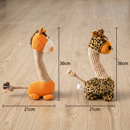 Durable Cotton Rope Teeth Cleaning Plush Dog Toy with Squeaker