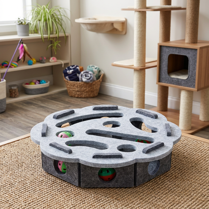 Interactive Cat Puzzle Felt Box Toy