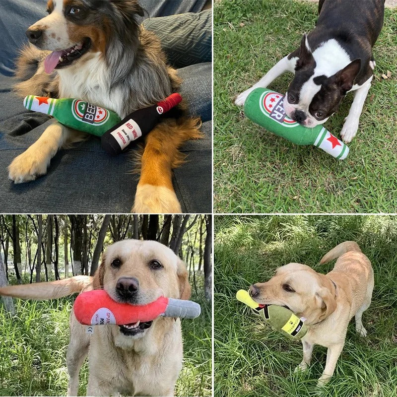 Champagne Bottle Shape Dog Toy