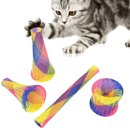Spring Shape Multi-Color Cat Bouncing Kitten Toys
