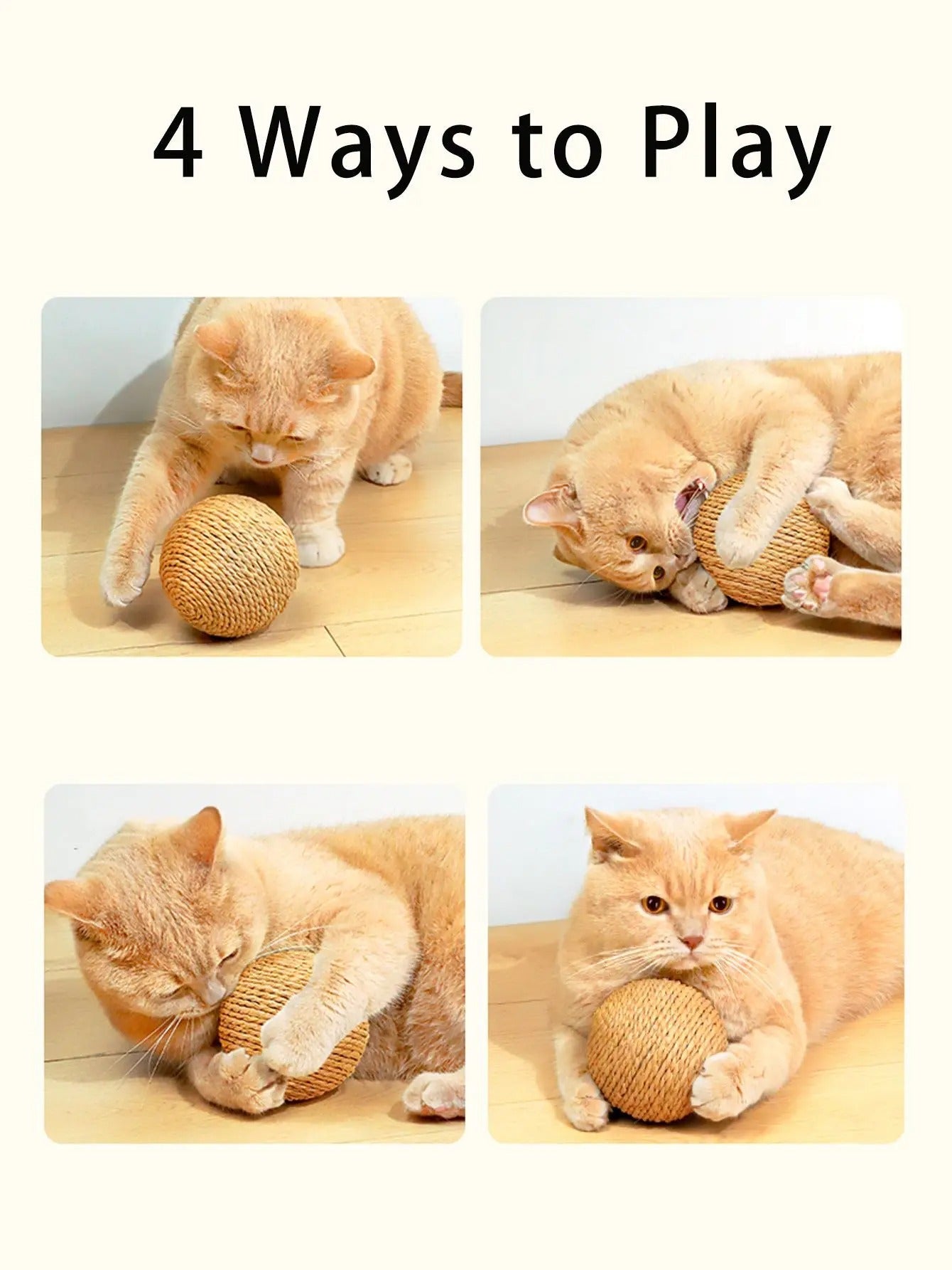 10CM Interactive Sisal Cat Scratching Ball