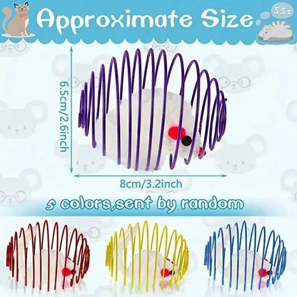 Stretchable Cat Toy Balls with Caged Rats