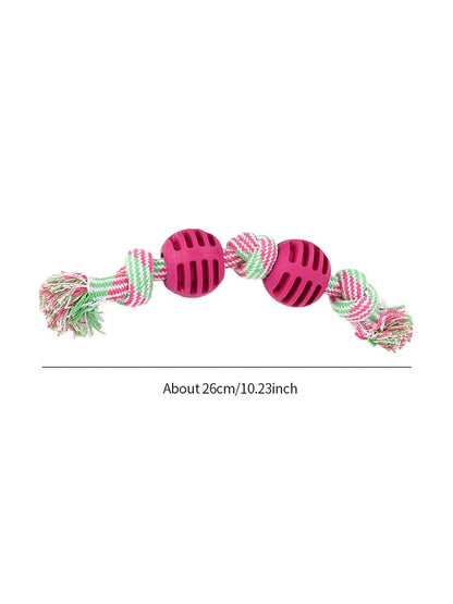 Double Knot Cotton Cord with Ball Dog Toy