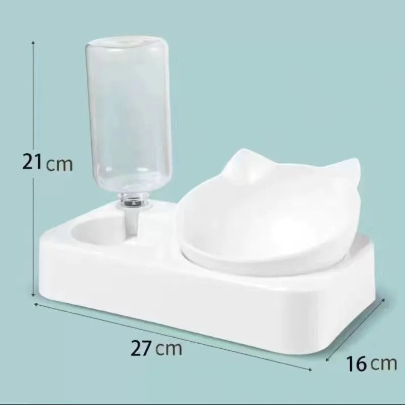 Dual-Purpose Tilted Pet Bowl