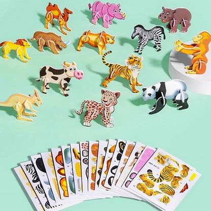 3D cartoon puzzle set for children