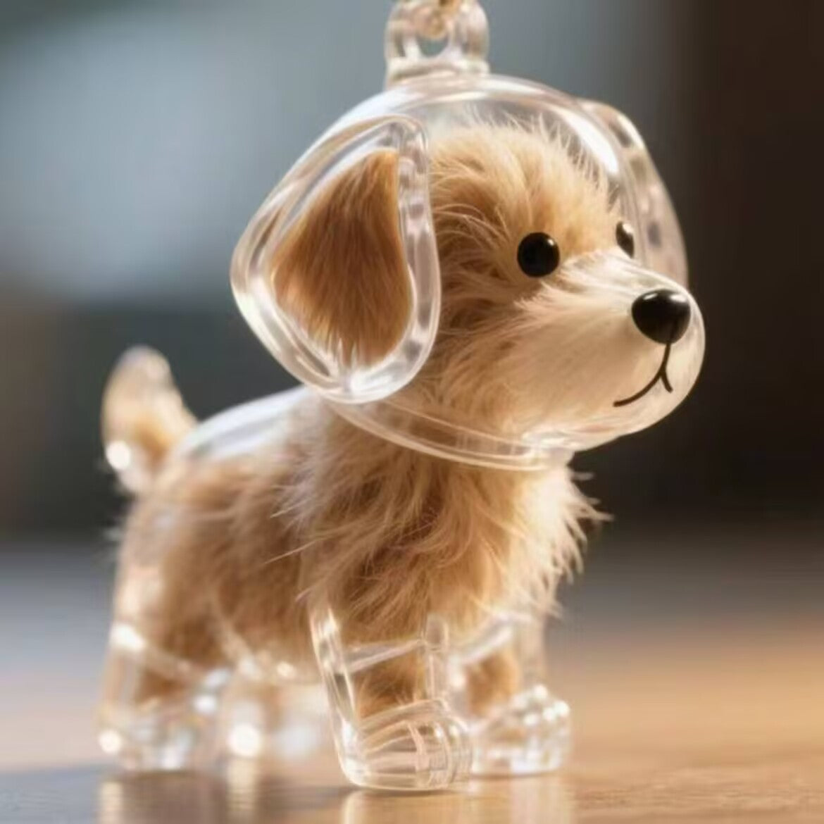 Memorial fur pendant in dog shape