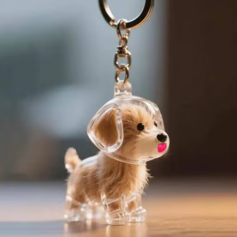 Memorial fur pendant in dog shape
